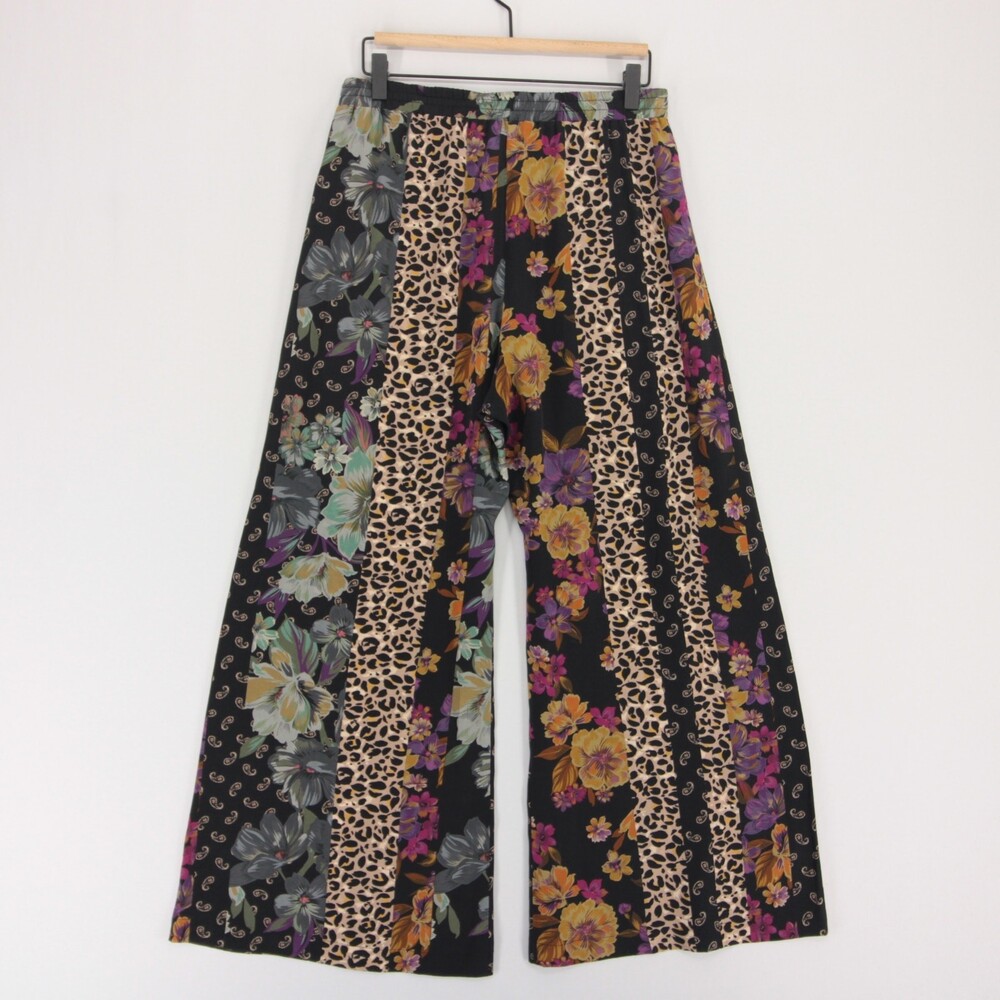 Johnny Was Jade Lioness Pants Womens 6 Multicolor Mixed Print Silk Wide Leg - Picture 3 of 10